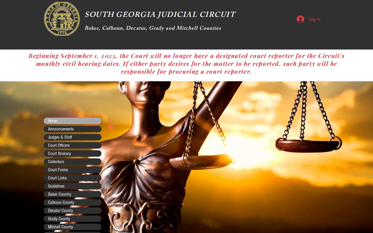 South Georgia Judicial Circuit court information for Mitchell County