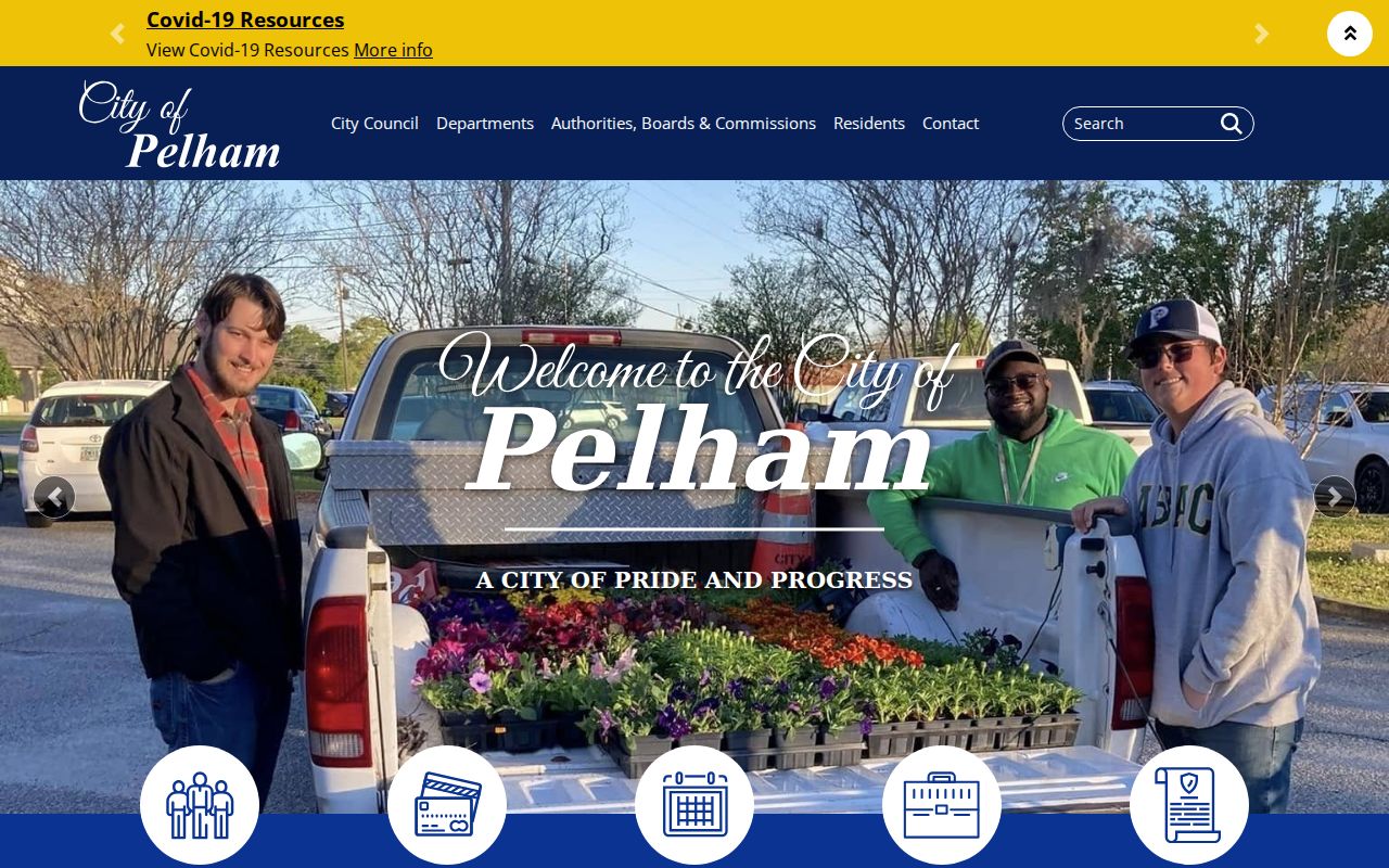 City of Pelham official website for municipal record contacts