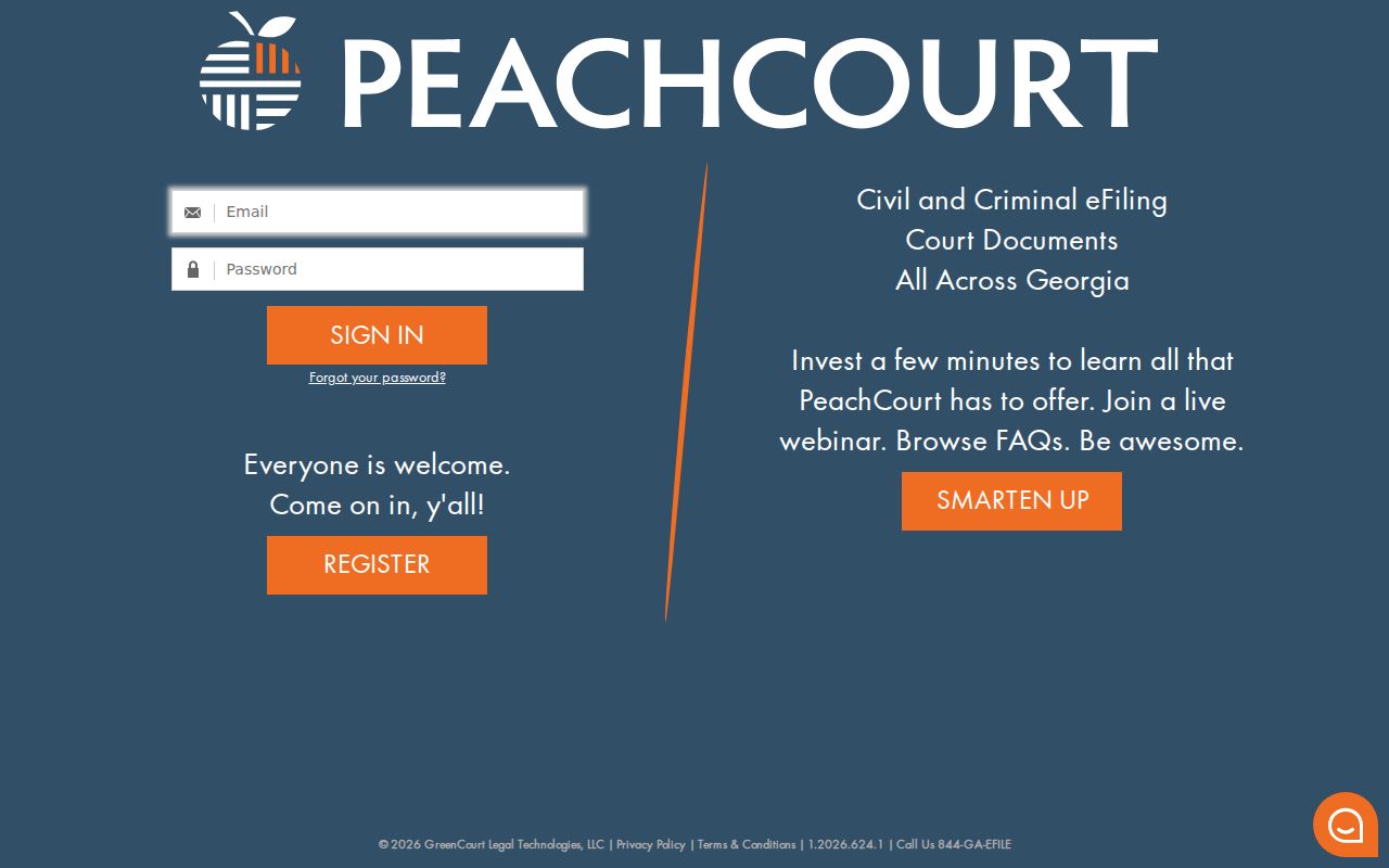 Mitchell County court case lookup through PeachCourt