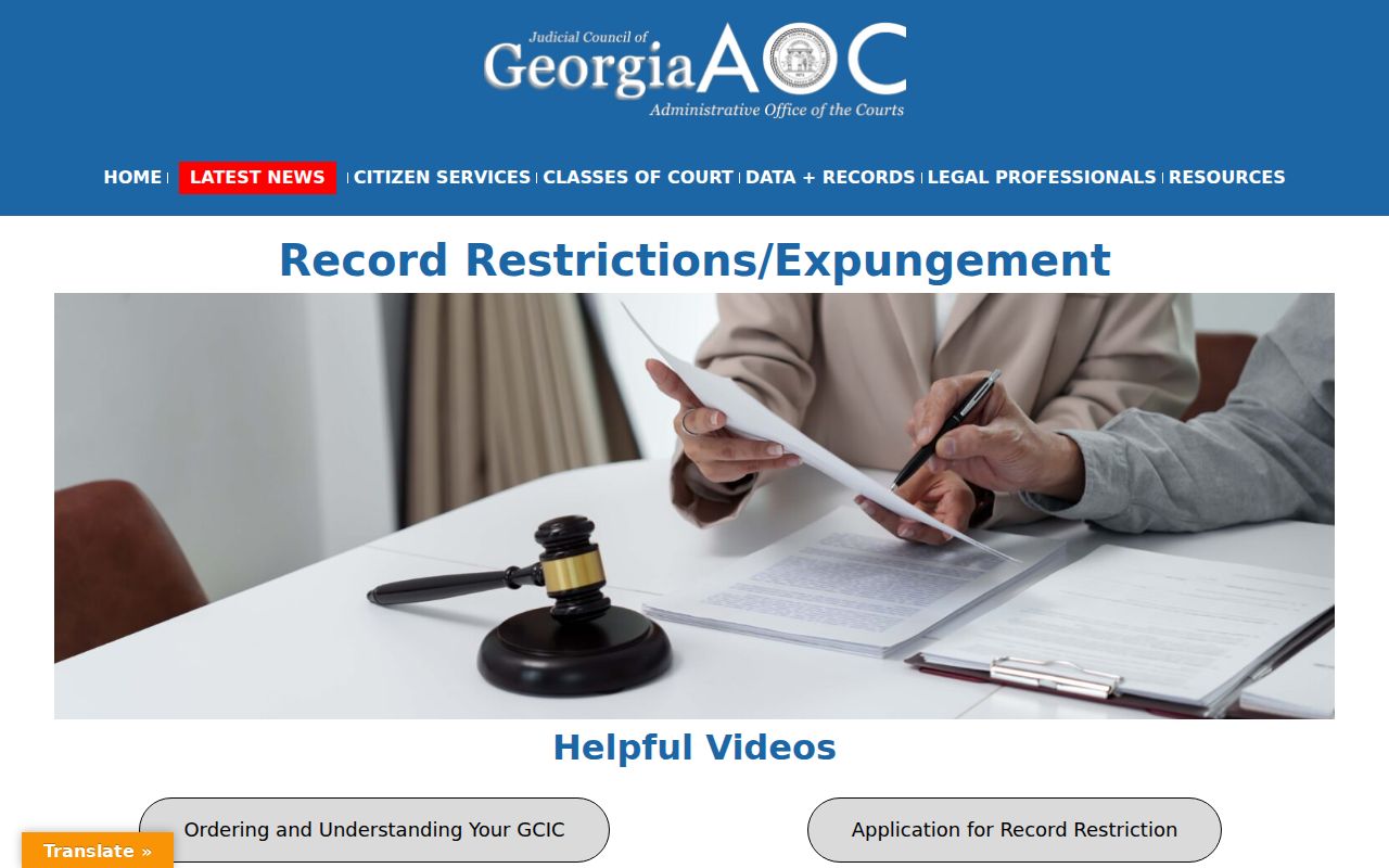 Mitchell County court case record restriction information